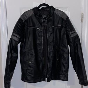Leather motorcycle jacket